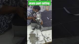 Jeans pant cutting process how to jeans pant cutting jeanspants jeans taperedjeans [upl. by Yrak]