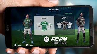 EA FC 2024 Mobile Para Android Offline Com Champions e Libertadores  Torneios [upl. by Annawahs]