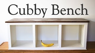 Cubby bench How to make a  mud porch or entry way bench  moderate DIY woodworking [upl. by Kreg676]