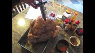 Cajun Smoked Turkey 8 hours shown in 2 minutes [upl. by Aydni]