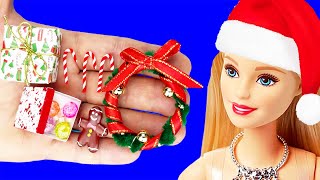 REAL DIY MINIATURE CHRISTMAS HACKS AND CRAFTS FOR BARBIE [upl. by Adnot]