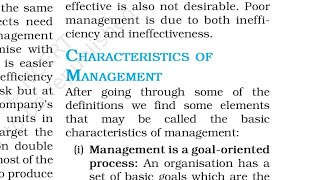 Characteristics features of management  ncert  class 12  nature amp significance of management [upl. by Cyler401]