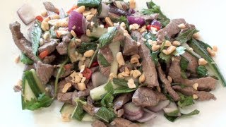 THAI BEEF SALAD WITH NAM JIM  VIDEO RECIPE [upl. by Arotahs964]