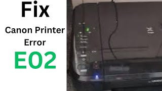 How to clear Canon Printer PIXMA Error  E02   Solved [upl. by Ynneg]