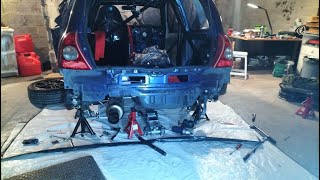 CLIO 2 RS MINICUP  Montage combinés filetés arrières CLIO 2 CUP X65 Jour 788 CEST FINI [upl. by Tybalt]