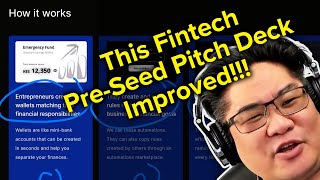 An IMPROVED Fintech PreSeed Pitch Deck  Before amp After  Review 36 [upl. by Eyssej]