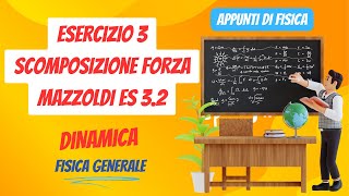 Esercizio 3 scomposizione forza Mazzoldi es 32  Dinamica  Appunti di Fisica Generale [upl. by Namharludba]