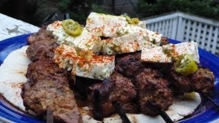 Greek Lamb Kebabs  Greek Lamb Souvlaki With Marinated Feta Cheese  Αρνί Σουβλάκι [upl. by Drucy504]