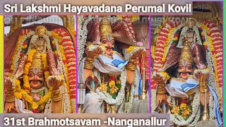 Brahmotsavam 2024  Sri Lakshmi Hayavadana Perumal Kovil Nanganallur Garuda Sevai [upl. by Nnaaihtnyc979]