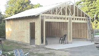 Building your own 24X24 garage and save money Steps from concrete to framing [upl. by Peednas]