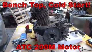 How To Bench Test an ATV Engine Honda ATC200M Motor Cold Start [upl. by Enelad330]