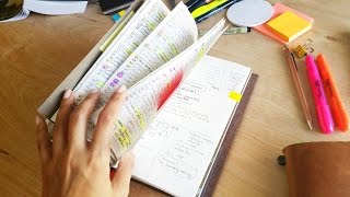 Midori Travelers Notebook How I Bullet Journal [upl. by Ahsinuq]