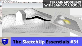 Terrain Modeling in SketchUp with Sandbox Tools  The SketchUp Essentials 31 [upl. by Naedan]