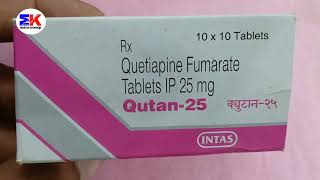 Qutan 25 Tablet  Quetiapine Fumarate Tablet  Qutan 25mg Tablet Uses Benefits Dosage Review [upl. by Anan67]