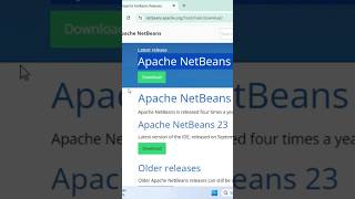 How to download Netbeans IDE shortsfeed shorts viral trending coding javaide [upl. by Latihs]