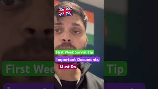 UK Arrival Checklist Don’t Miss These uk indiatouk shorts FirstWeekUK StudentTips [upl. by Ennairrac]