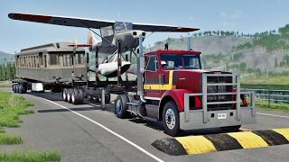 Trucks and Cars vs Speed Bumps 36  BeamNG Drive 🤜​ Truck ampToo [upl. by Nodnarg224]