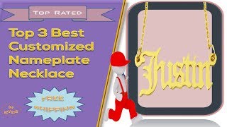 Top 3 Best Customized Nameplate Necklace Review  Personalized Name Necklace [upl. by Dorene115]