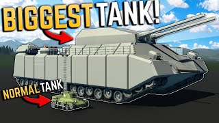 GIANT RATTE  THE BIGGEST TANK In Stormworks [upl. by Eanaj]