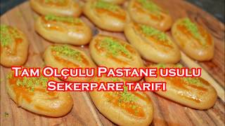 Tam ölçülü pastane usulu şekerpare tarifi [upl. by Bordy503]