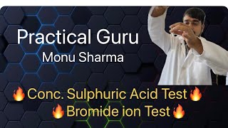 Bromide ion Test Conc Sulphuric   Acid Radical  CBSE XII  Practical Guru Monu Sharma [upl. by Oicnanev]