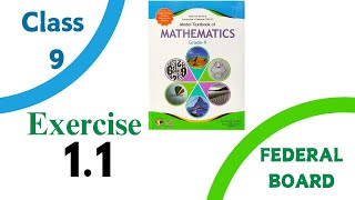 Exercise 11  9th Class Math  Federal Board FBISE  National Book Foundation NBF [upl. by Enitsirc397]