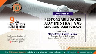 Conferencia Responsabilidades Administrativas de los Servidores Públicos [upl. by Clorinda437]