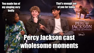 The Percy Jackson cast being wholesome Part 2 [upl. by Iddet]