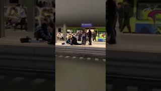 Lite alla stazione di Brescia il video di un passante shorts news [upl. by Jankell]