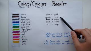 Ingilizce Renkler COLORS COLOURS [upl. by Igiul]