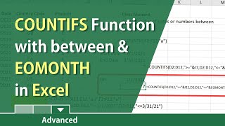 COUNTIFS function in Excel with dates by Chris Menard [upl. by Ydarb]