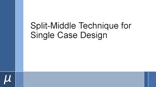 Split Middle Technique for Graphing Single Case Design Research [upl. by Hallutama556]