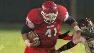 See 400 lb 64quot high school football player in action [upl. by Edveh]