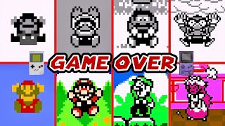 All Mario Game Boy amp Game Boy Color GAME OVER Screens [upl. by Roz]