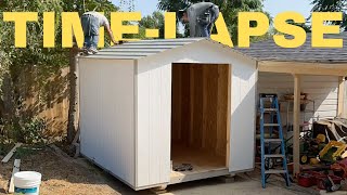 Crew Builds A Small Shed in One Minute  Timelapse [upl. by Repsihw]