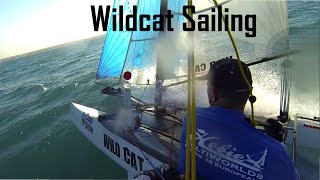 Hobie Cat Wildcat Sailing amp wipeoutTanzacatHD [upl. by Ardnuhsor547]