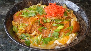 親子カツ丼 Japanese Oyako Chicken Katsudon Recipe w Frozen Panko Strips  Easy Quick amp Delicious ASMR [upl. by Andromede29]