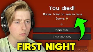 I Died On The First Night In Minecraft Part 1 [upl. by Adnorahs]