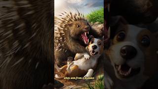 Porcupine attack dog and human 🐶 animals dog porcupine facts 3dvideo viral shorts human [upl. by Adah601]