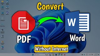 Convert PDF File to Word File without Internet and any Software [upl. by Gurolinick]