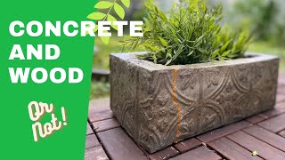 Concrete And Wood Planter Kintsugi Saved My Concrete Planter [upl. by Fionna]