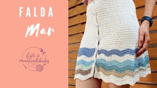 Falda tejida en Crochet  APRENDE A TEJER  Facil y Rapido  Ganchillo Paso a Paso DIY [upl. by Butcher]