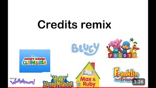 Max and Ruby Franklin and friends Bluey Wallykazam MMCH HHM pocoyo credits [upl. by Orwin]