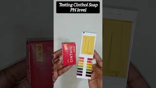 Cinthol Soap Ph test phtest testingproducts shorts youtubeshorts ytshorts cinthol bathsoap [upl. by Bez]