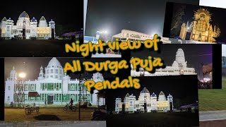 Rourkela Night view of all Durga Puja pendals Rourkela vlog rameshmundaryvlog [upl. by Huntington]