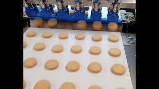 Sandwich biscuits quality control and rejection with air nozzles [upl. by Terraj814]