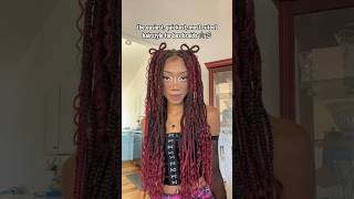 QUICK  EASY ‘Bow Braids’ 🎀 Styling Box Braids alt boxbraids hairtutorial shortsfeed coquette [upl. by Amyaj]