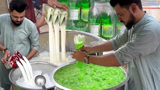 Refreshing Red Pakola Milkshake PAKOLA STREET DRINK  Pakola Doodh Soda Making  Summer StreetDrink [upl. by Adnamaa]