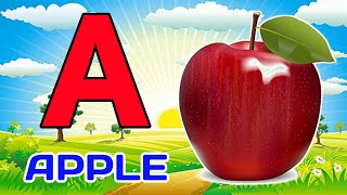 ABCD Alphabet Nursery Rhymes Song A To Z A For Apple B For Ball Phonics Song ABC Video [upl. by Suckram805]