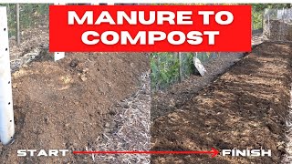 Easy Composting Horse Manure  NOWORK NOTURN NOSMELL [upl. by Norehs]